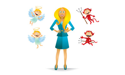 Woman, Angel and Demon