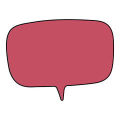 chat bubble hand drawn color vector illustration