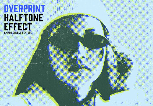 Overprint Halftone Effect with Generative AI