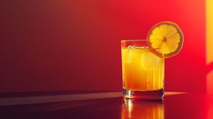citrus cocktail with lemon slice