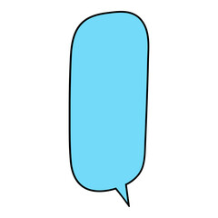 chat bubble hand drawn color vector illustration