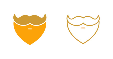 Beard and Moustache I Vector Icon