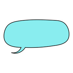 chat bubble hand drawn color vector illustration