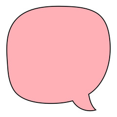 chat bubble hand drawn color vector illustration