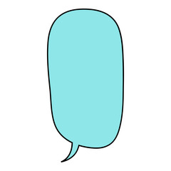 chat bubble hand drawn color vector illustration