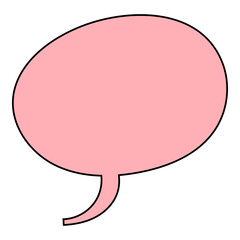 chat bubble hand drawn color vector illustration