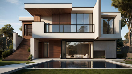 Fototapeta premium A modern house