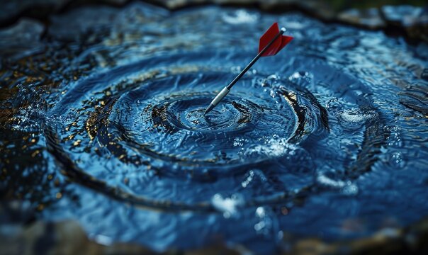 a textured blue chartboard and a chart that stabs right in the middle