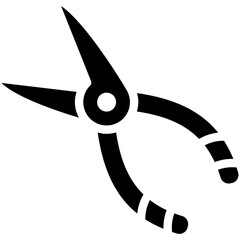 Needle Nose Pliers vector icon illustration of Fishing iconset.