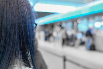 person in the subway