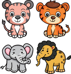 Cute Baby Safari Animals