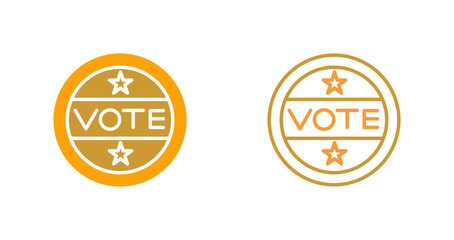 Vote Sticker Vector Icon