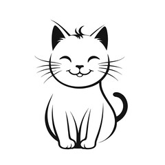 Obraz premium black and white cat with background