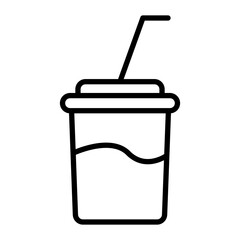 Soft Drink Vector Line Icon
