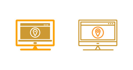 Location Web Advertising Vector Icon