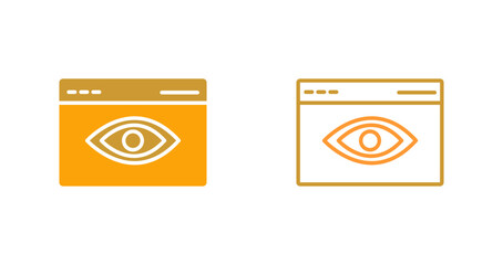 Web Visibility Vector Icon