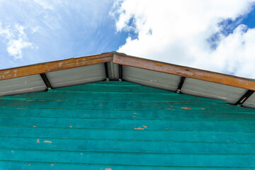 close up shot of a house roof