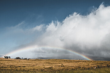 Rainbow in Hawaii at Sunset