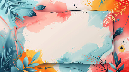 Colorful notepad page for daily reminders and notes, with abstract design elements