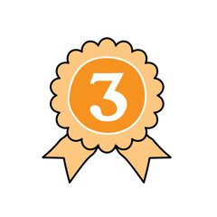 medals hand drawn color vector illustration