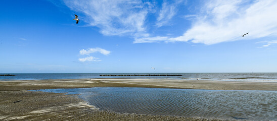 Beach along gulf beach highway 82 near Mae's Beach Louisiana © st_matty