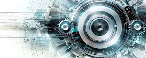  a circle background with a futuristic concept