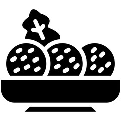 Falafel vector icon illustration of Street Food iconset.
