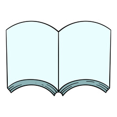 book hand drawn color vector illustration