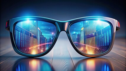High tech futuristic sunglass with augmented reality display, futuristic, technology, sunglasses, smart