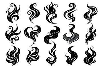 Elegant Smoke Illustration Line Art Design