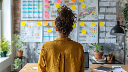 Illustration of a corporate event planner with a detailed schedule and goal-setting elements