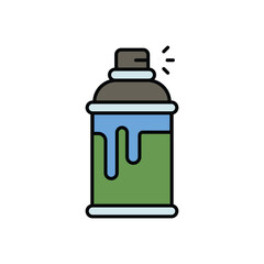 paint spray color line icon with white background vector stock illustration