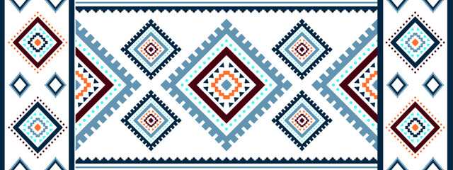 Southwest geometric seamless patterns Aztec Navajo Native American tribal ethnic colorful for textile printing
