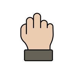 hand tool color line icon with white background vector stock illustration