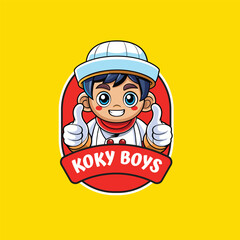 Logo template Character design logo chef