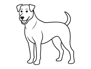 Dog line art vector.