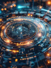 Futuristic City Night Lights