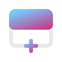 Fototapeta premium Editable add row below vector icon. Part of a big icon set family. Perfect for web and app interfaces, presentations, infographics, etc