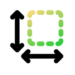 Editable size, area measurement vector icon. Part of a big icon set family. Perfect for web and app interfaces, presentations, infographics, etc