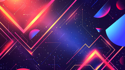 Obraz premium background digital connected line and geometric
