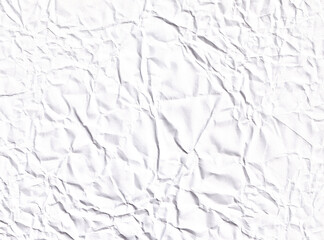 Wrinkled white paper texture. Realistic background