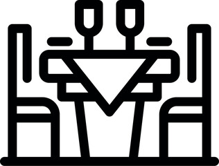 Table for two set for a romantic dinner date in a fine dining restaurant