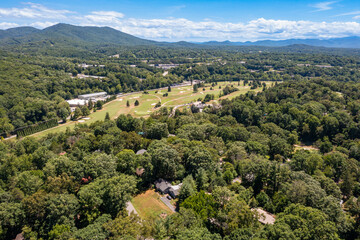 Naklejka premium Drone of Mountains