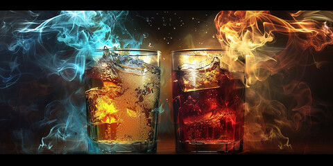 Drinking energy. A picture about the power and energy of a drink.