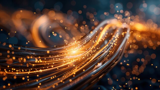 Sparkling Filament of Inspiration Abstract Glow, Energy, Light, Ideas, Innovation, Creativity, Dynamic, Movement, Abstract Art, Digital Art, Futuristic Design, Modern Art, Technology, Science