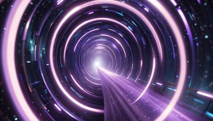 Obraz premium Dynamic journey through wormholes and starry vortexes