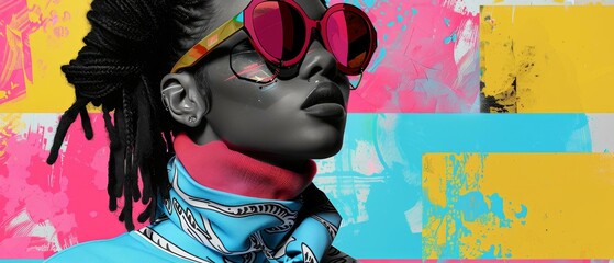 Vibrant Artwork of Stylized Man