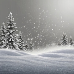 Fototapeta premium winter landscape with snow
