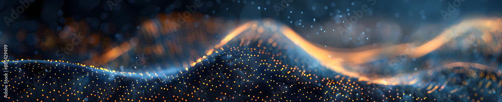 Fototapete digital waves and particles for high-energy ads