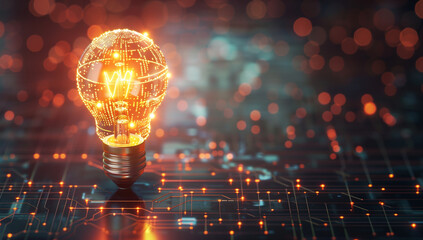 A revolutionary light bulb that symbolizes the essence of innovation and creative thinking.技術革新と創造的思考の本質を象徴する画期的な電球。Generative AI